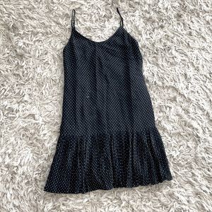 Never worn Mini polka dot dress with pleated hem